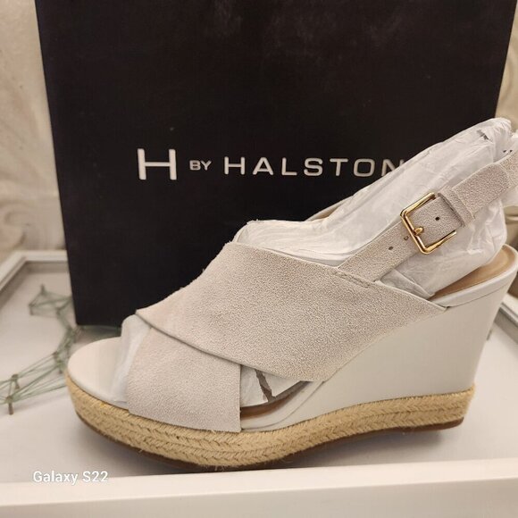 H by Halston Stella wedge slingback espadrilles. NIB. Size 9 - Picture 1 of 16